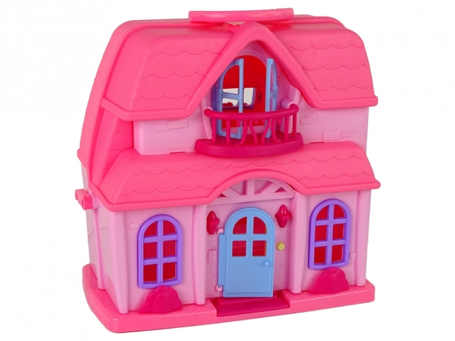 Pink Plastic Villa Playhouse Set with Lighting