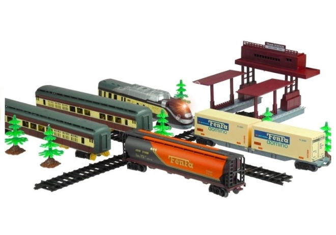 Large FENFA Train Set with Locomotive and Cars