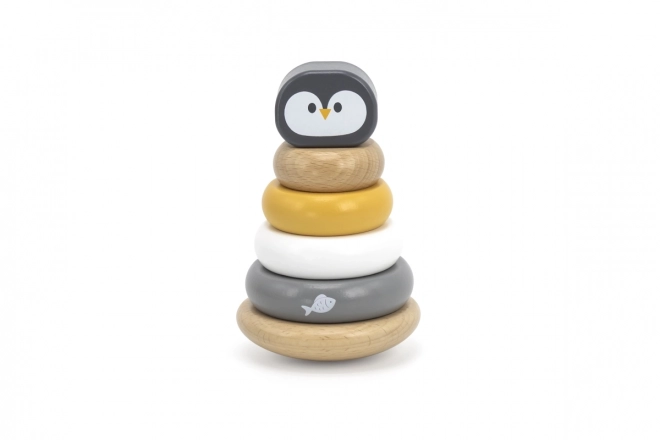 Wooden Penguin Stacking Pyramid