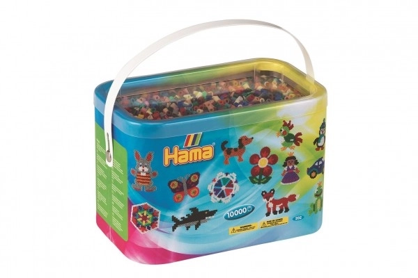 Hama Ironing Beads Box Set 10,000 Pieces 22 Colors Mix