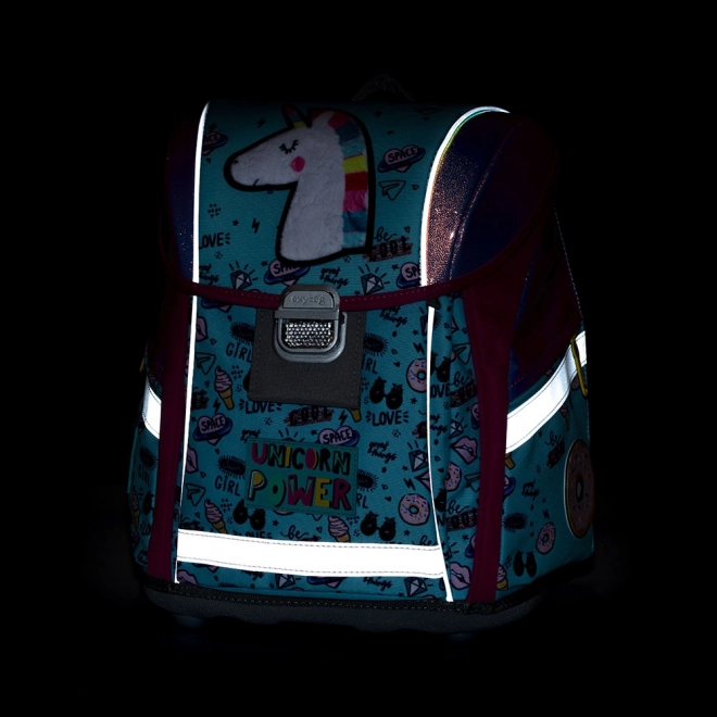 School Backpack Premium Light Unicorn