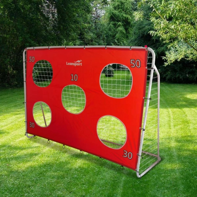 Porta da allenamento calcistica con rete bersaglio rossa 213x152x75 cm