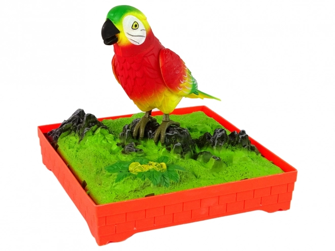 Singing Colorful Parrot with Cage