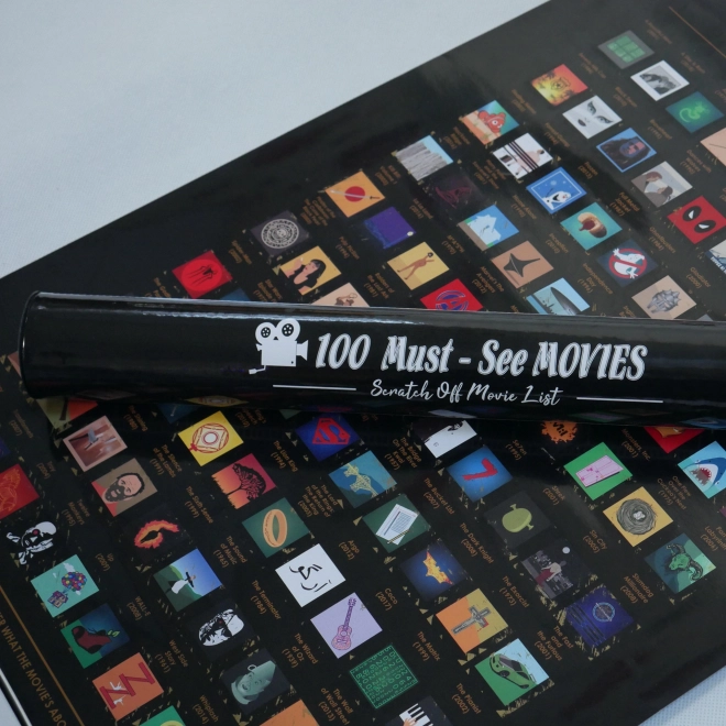 Scratch Off Poster - 100 Must-See Movies