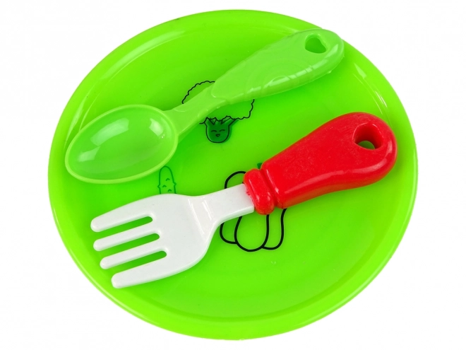 Fruit Cutting Set with Plate and Utensils