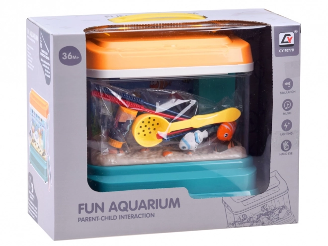 Interactive Illuminated Aquarium with Magnetic Fish