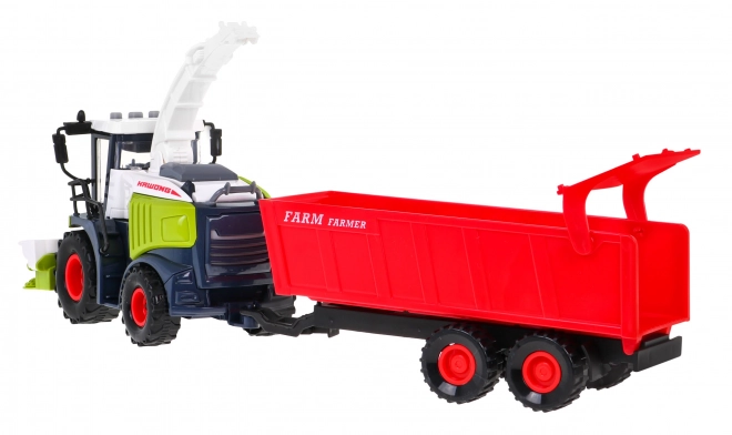 Interactive Combine Harvester with Trailer for Children 3+ with Light and Sound Effects