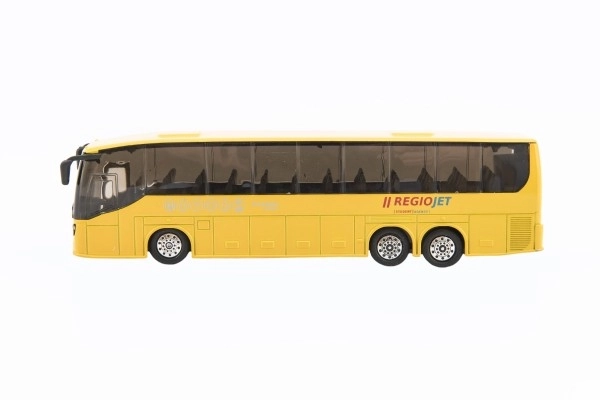 RegioJet Yellow Metal Toy Bus