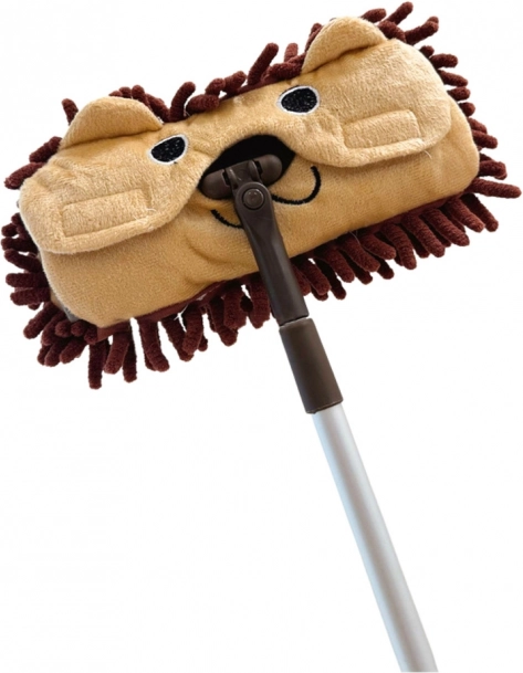 Kinder mop met telescopische steel Diertje Bruin