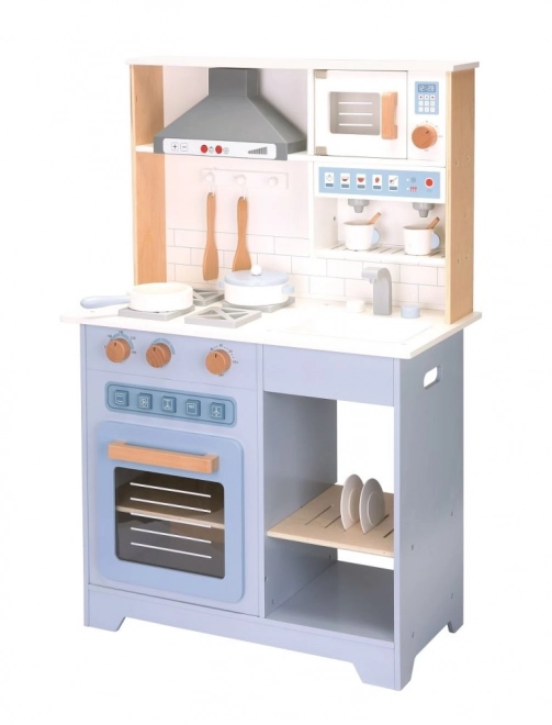 Interactive Wooden Kitchen with Range Hood