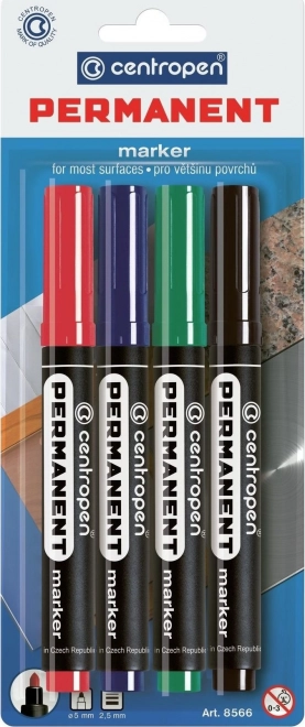 Centropen Permanent Marker Set of 4