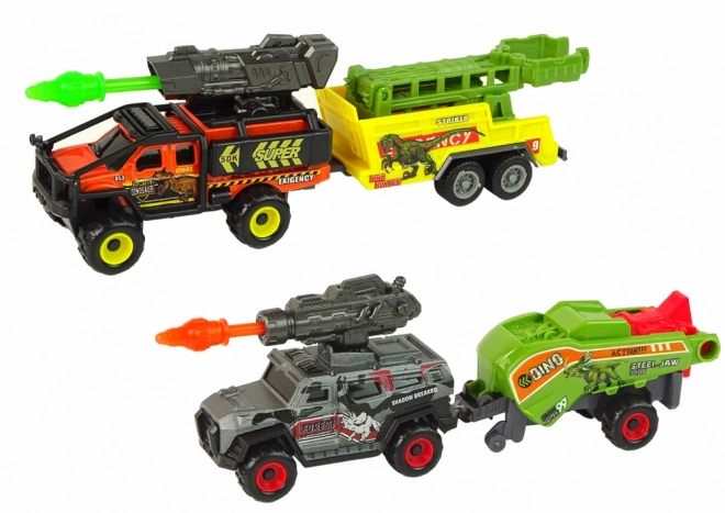 Colorful Dinosaur Vehicle And Helicopter Set