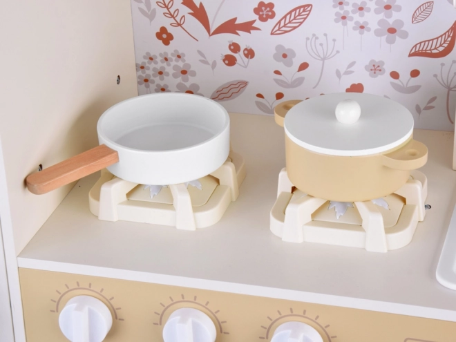 Beautiful Large Wooden Children's Kitchen Oven Washer with Refrigerator ZA5271