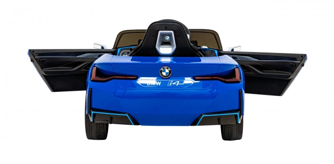 Auto BMW i4 na akumulátor pre deti biele – Modré