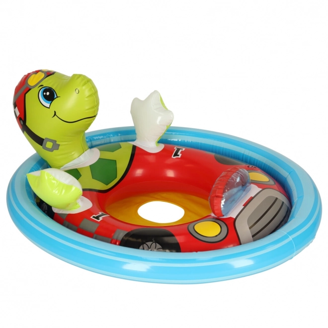 Inflatable Swim Ring for Toddlers with Seat - Turtle Design