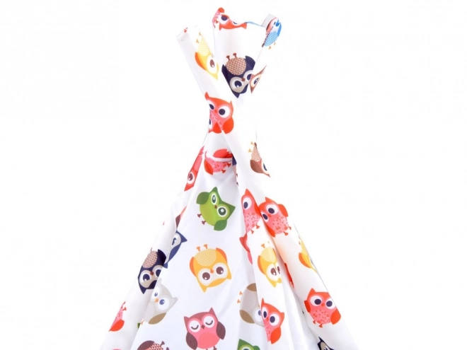 Tipi Tent for Kids with Happy Owls Design