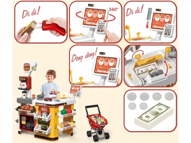 Large Supermarket Playset with Bakery and Accessories