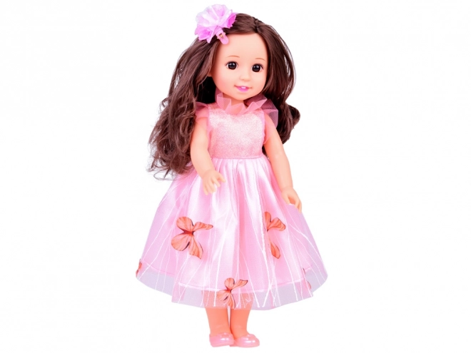 Beautiful Doll in Pink Ball Gown with Butterflies