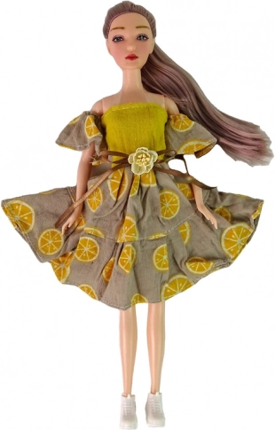 Stylish doll with citrus dress