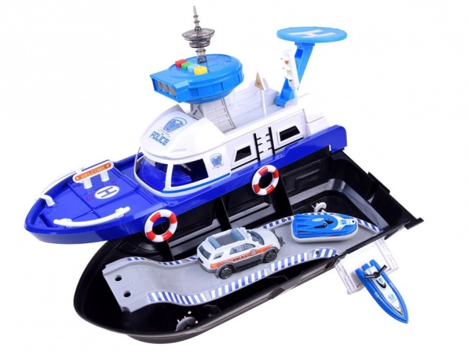 Police Boat and Helicopter Playset