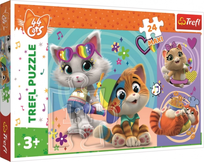 Trefl Puzzle 44 Cats: Happy Kittens Maxi