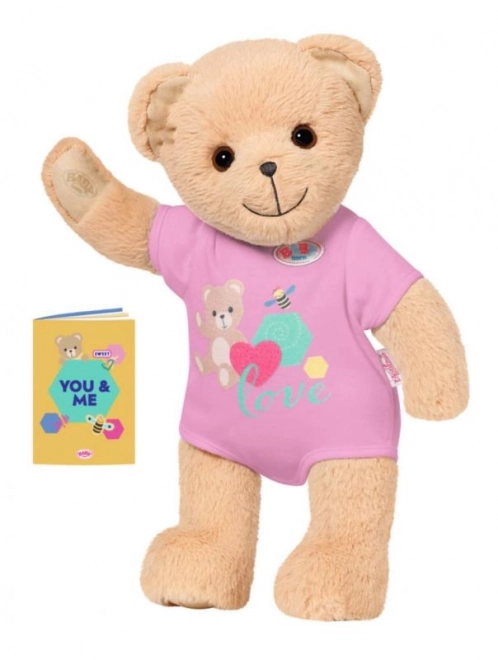 Baby Born Teddy Bear with Pink Outfit