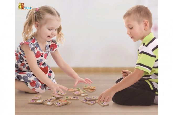 Wooden Animals Domino Set