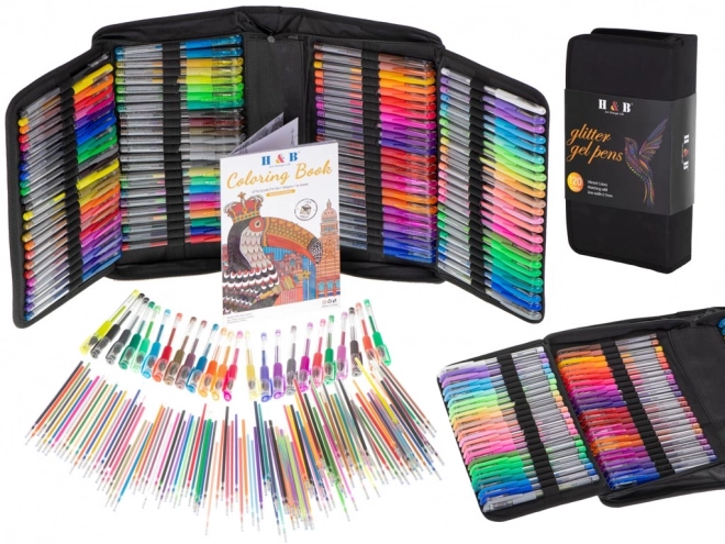 Colorful Gel Pens Set in Case - 120 Pens + 120 Refills