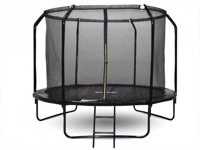 Outdoor trampoline with ladder