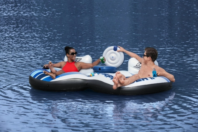 Inflatable Floating Mattress for 2 People with Backrests and Storage by Bestway