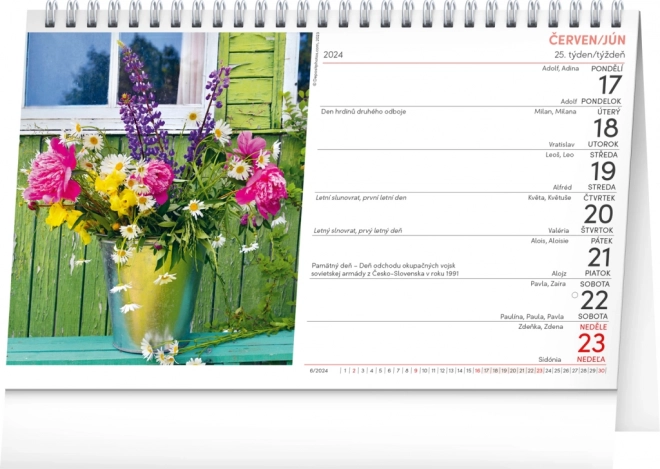 Desktop Calendar Flower Arrangements 2024