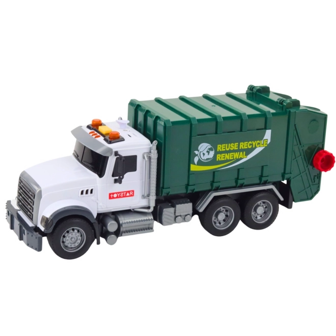 Green Garbage Truck with Effects 1:14