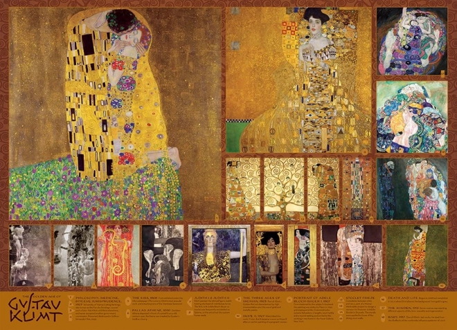 Golden Age of Gustav Klimt 1000 Piece Puzzle