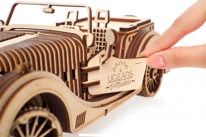 Ugears 3D Wooden Mechanical Puzzle Roadster Car