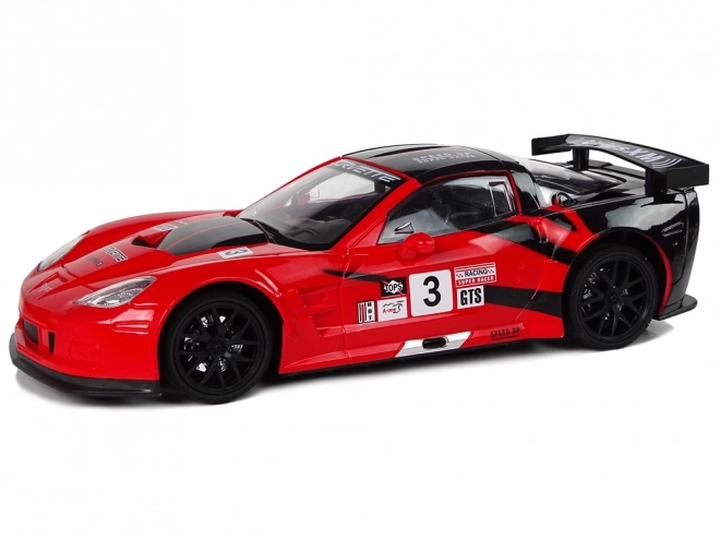 Remote Control Racing Corvette C6.R Red 1:18 with Lights