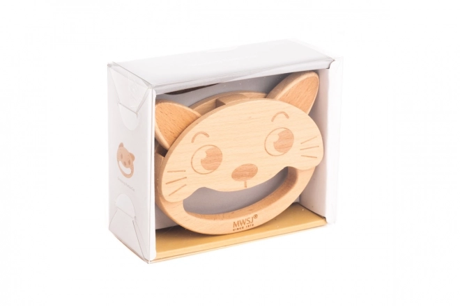 Wooden Rattle Cat