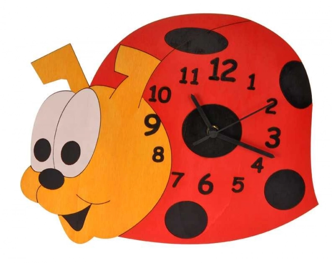 Children's Wooden Ladybug Clock