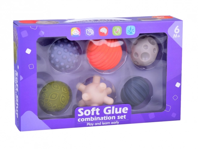 Sensory Ball Set for Kids - 6 Colorful Textured Balls