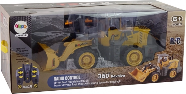 Large Remote-Controlled Construction Loader with LED Lights