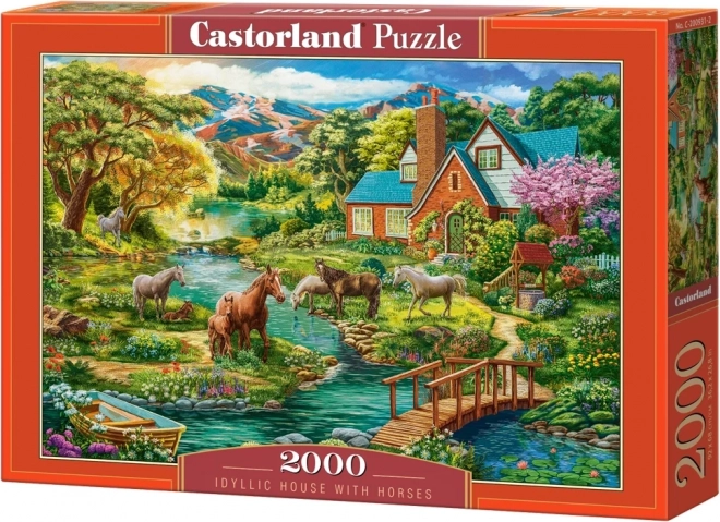 Idyllic House with Horses Puzzle 2000 Pieces