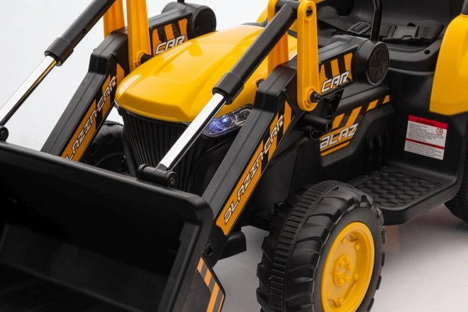 Elektrischer Traktor mit Schaufel Gelb