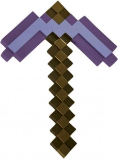 Minecraft enchanted plastic pickaxe 42 cm on card