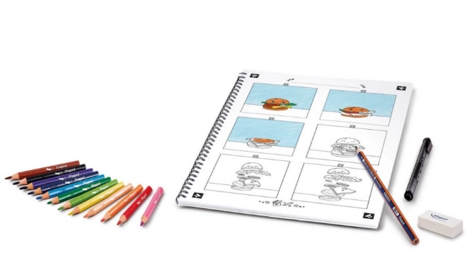 Creative Animation Drawing Set Animaker Flash with Pop Motifs