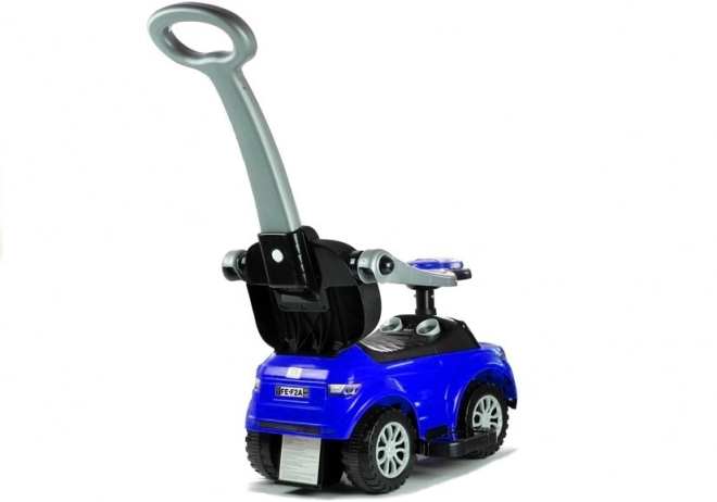 Blue Kids Ride-On Car with Push Handle