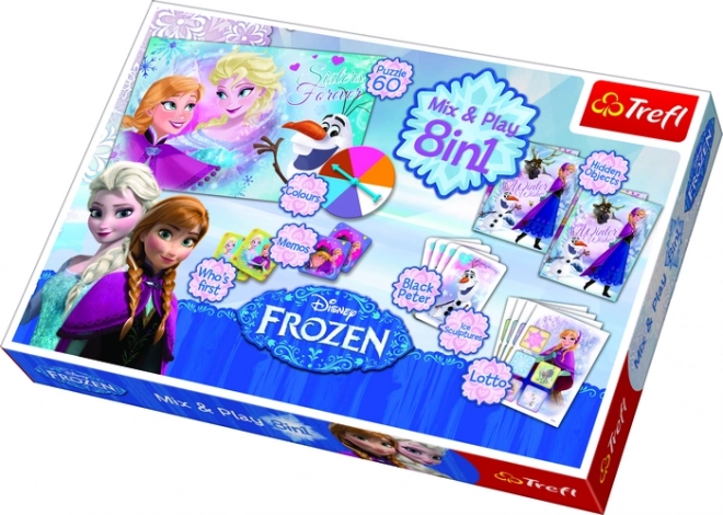 Trefl Frozen 8-in-1 Game and Puzzle Set