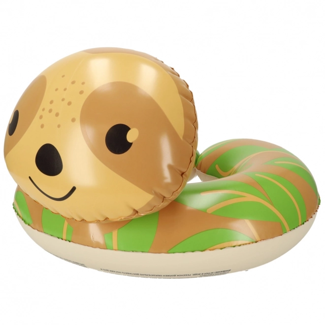 Inflatable Swim Ring with Sloth Design for Kids