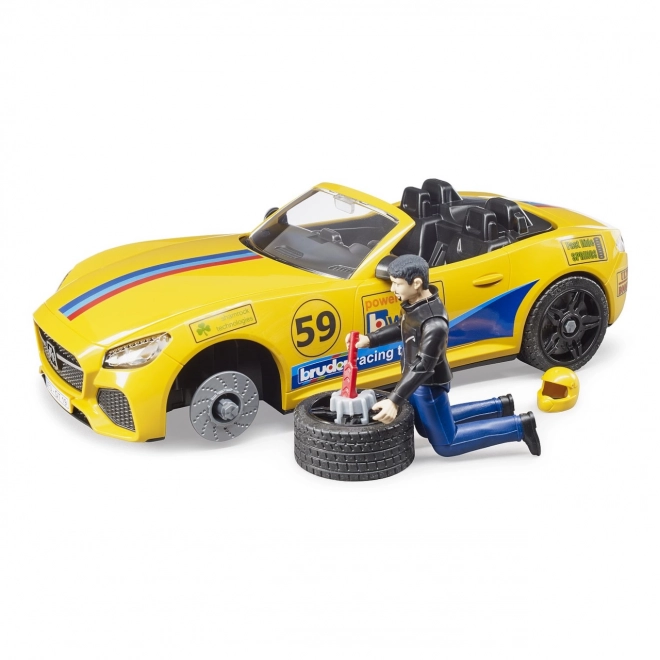 Bruder Off-Road Truck with Sports Car and Figure