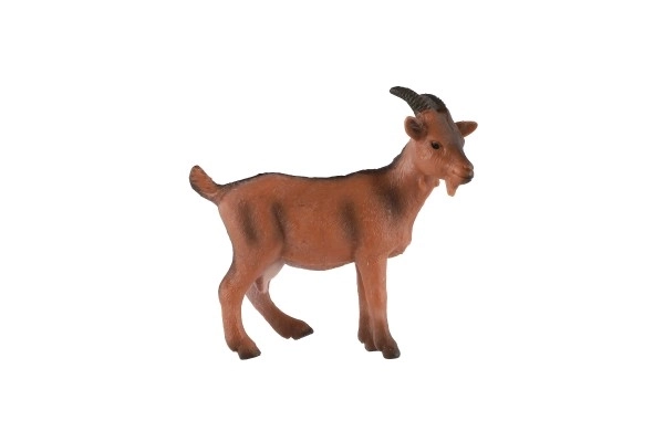 Short-haired Brown Domestic Goat Figurine 8cm