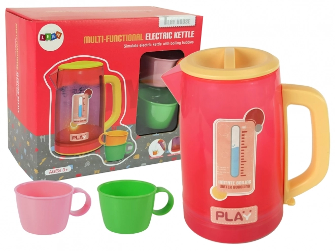 Electric Pink Toy Kettle with Lights and Sounds