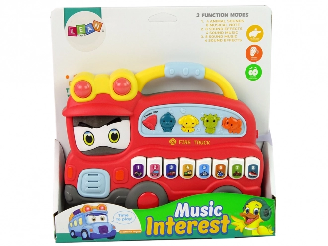 Interactive Fire Engine Piano Toy